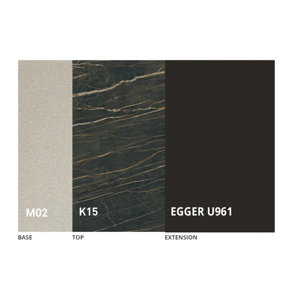 Wandelbarer Couchtisch im Metall- und Keramikdesign Made in Italy - Saturn Viadurini