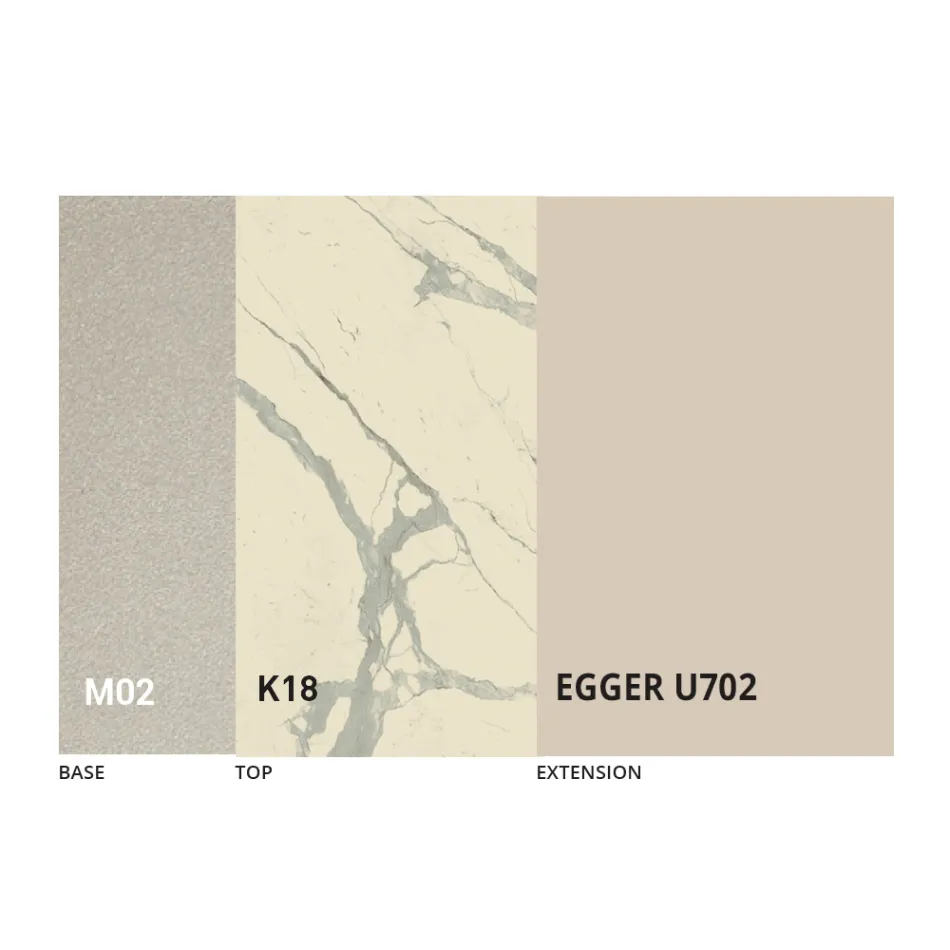 Wandelbarer Couchtisch im Metall- und Keramikdesign Made in Italy - Saturn Viadurini