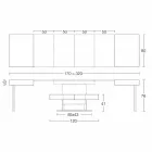 Moderner umwandelbarer Couchtisch mit Mörtel-Effekt-Platte Made in Italy - Salomon Viadurini