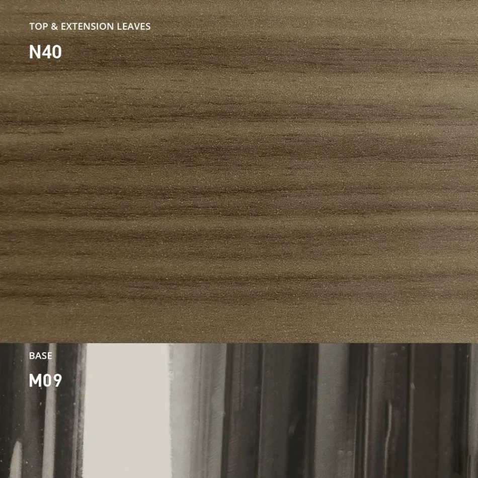 Moderner verwandelbarer Couchtisch aus Metall und Holz Made in Italy - Universe Viadurini