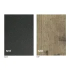 Moderner wandelbarer Couchtisch aus Graphitmetall und Holzplatte - Sistocle Viadurini