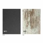 Moderner wandelbarer Couchtisch aus Graphitmetall und Holzplatte - Sistocle Viadurini