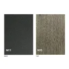 Moderner wandelbarer Couchtisch aus Graphitmetall und Holzplatte - Sistocle Viadurini