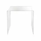 Modernes Design transparenter Couchtisch 40x40cm Terry Small, made in Italy Viadurini