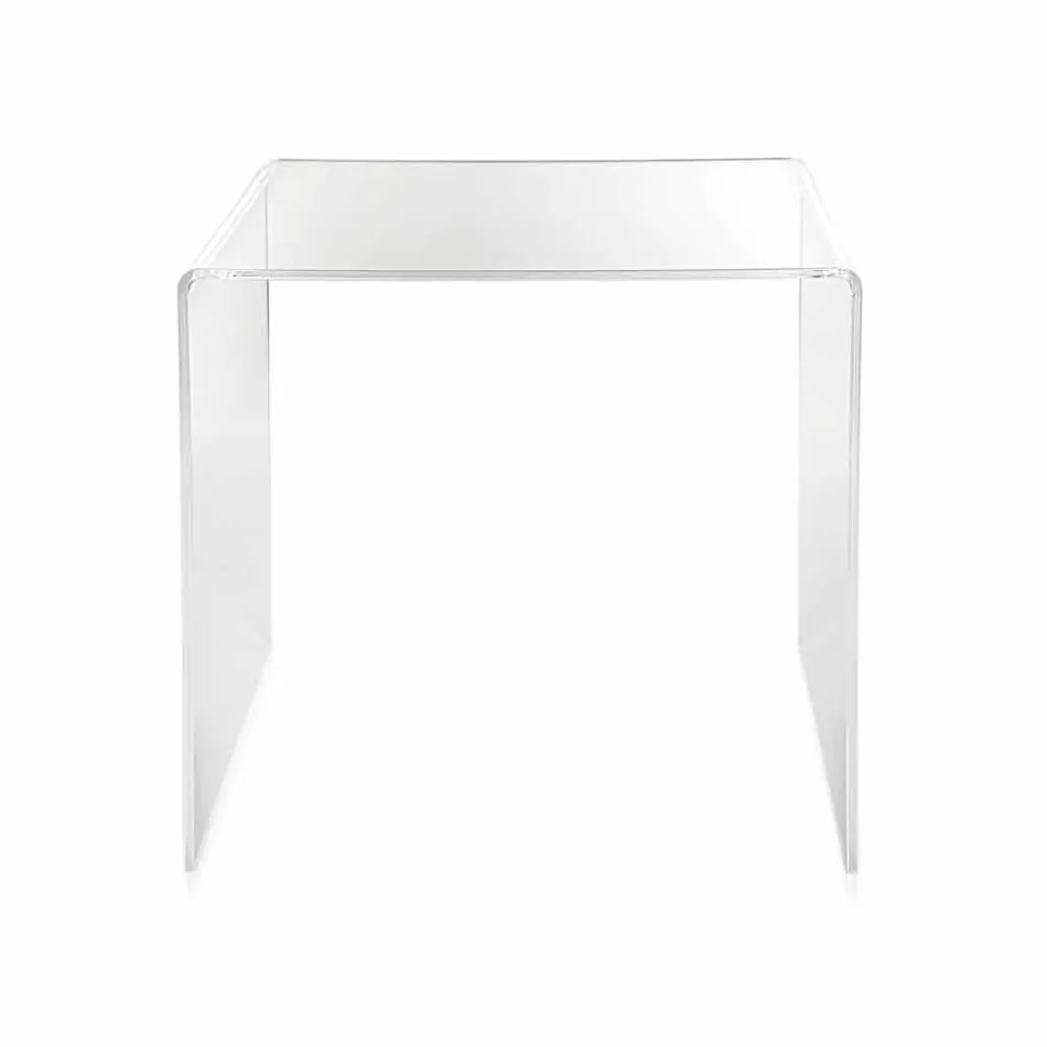Modernes Design transparenter Couchtisch 40x40cm Terry Small, made in Italy Viadurini