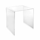 Modernes Design transparenter Couchtisch 40x40cm Terry Small, made in Italy Viadurini