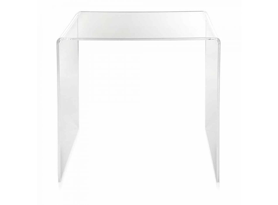 Modernes Design transparenter Tisch 50x50cm Terry Big, made in Italy Viadurini