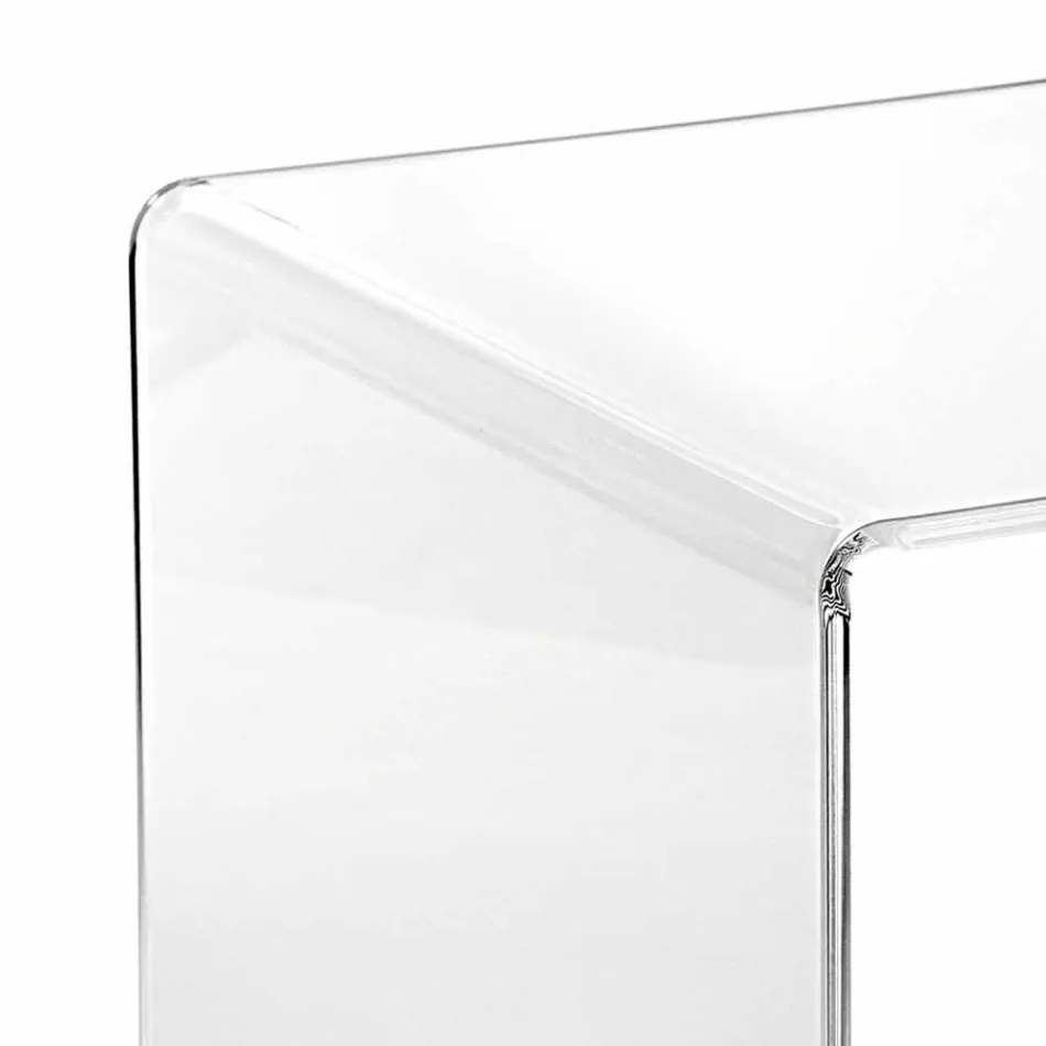 Modernes Design transparenter Tisch 50x50cm Terry Big, made in Italy Viadurini