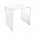 Modernes Design transparenter Tisch 50x50cm Terry Big, made in Italy