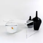 Modernes Design transparenter Couchtisch L90xH40xP48 cm Bolly, made in Italy Viadurini
