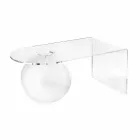 Modernes Design transparenter Couchtisch L90xH40xP48 cm Bolly, made in Italy Viadurini