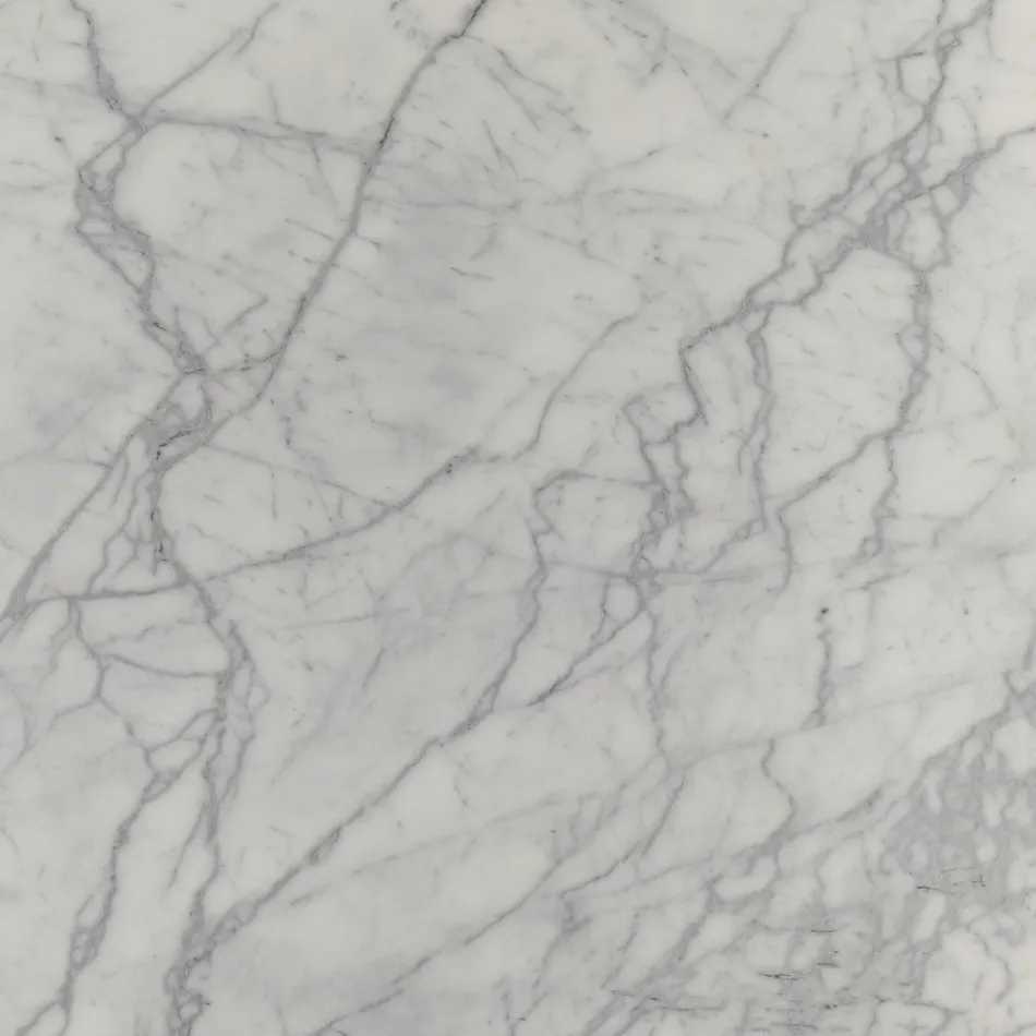 Tulip Couchtisch Eero Saarinen H 41 mit ovaler Platte aus Carrara Statuarietto Marmor Viadurini