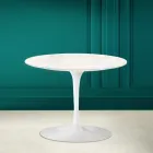 Tulip Couchtisch Eero Saarinen H 41 aus Keramik Diamond Cream Made in Italy – Scharlachrot Viadurini