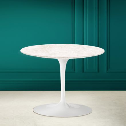 Tulip Couchtisch Eero Saarinen H 41 aus Keramik Diamond Cream Made in Italy – Scharlachrot Viadurini