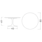 Eero Saarinen Tulip Couchtisch H 41 in Domoos Keramik, hergestellt in Italien - Scharlachrot Viadurini