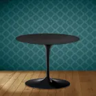 Eero Saarinen Tulip Couchtisch H 41 in Domoos Keramik, hergestellt in Italien - Scharlachrot Viadurini
