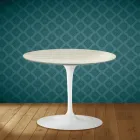 Eero Saarinen Tulip Couchtisch H 41 aus Marmorio Keramik, hergestellt in Italien - Scharlachrot Viadurini