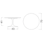 Eero Saarinen Tulip Couchtisch H 41 aus Marmorio Keramik, hergestellt in Italien - Scharlachrot Viadurini