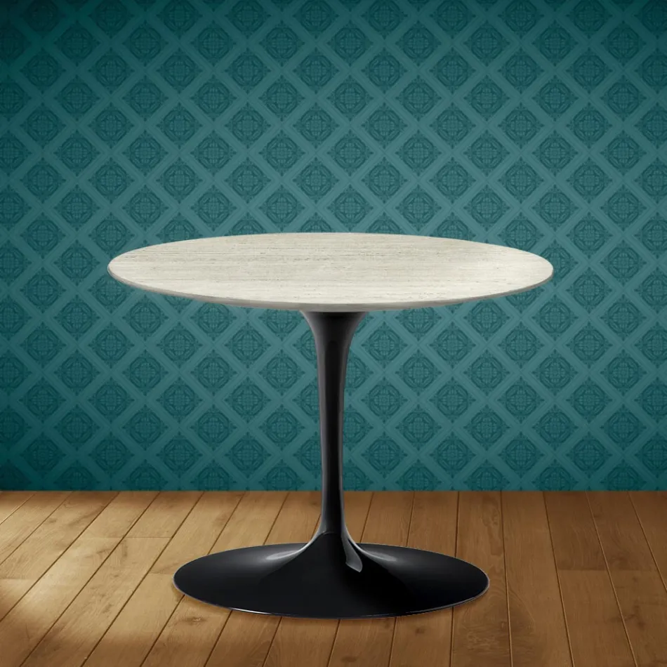 Eero Saarinen Tulip Couchtisch H 41 aus Marmorio Keramik, hergestellt in Italien - Scharlachrot Viadurini