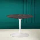 Tulip Couchtisch Eero Saarinen H 41 in Noir Desire Made in Italy Keramik – Scharlachrot Viadurini