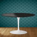 Eero Saarinen H 41 Ovaler Tulpen-Couchtisch aus Somnia-Keramik, hergestellt in Italien - Scharlachrot