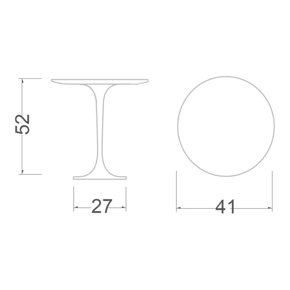 Eero Saarinen Tulip Couchtisch H 52 aus Carrara Statuarietto Marmor, hergestellt in Italien – Scharlachrot Viadurini