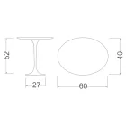 Tulip Couchtisch Eero Saarinen H 52 Oval aus grünem Alpi-Marmor, hergestellt in Italien Viadurini