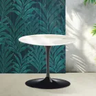 Saarinen Tulip Couchtisch H 39 cm in glänzendem Calacatta Gold Florim Keramik - Scharlachrot Viadurini