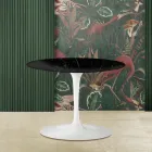 Tulip Saarinen H 39 Ovaler Couchtisch aus schwarzem MArquinia-Marmor, hergestellt in Italien Viadurini