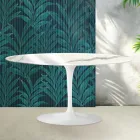 Saarinen Tulip Couchtisch H 41 cm in glänzender Statuario Florim Keramik - Scharlachrot Viadurini