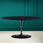 Tulip Saarinen H 41 Ovaler Couchtisch aus Noir Laurent Keramik, hergestellt in Italien – Scharlachrot Viadurini
