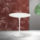 Saarinen Tulip Couchtisch H 52 cm in Mattweiß Florim Keramik - Scharlachrot Viadurini