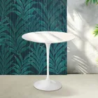 Saarinen Tulip Couchtisch H 52 cm in glänzender Statuario Florim Keramik - Scharlachrot Viadurini