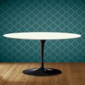 Saarinen Tulpen-Couchtisch, oval, H 41 cm, Moonè Keramik, hergestellt in Italien - Scharlachrot