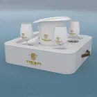 Couchtisch - Floating Tablardesign Kunstleder nautische Trona Viadurini