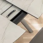 Ausziehbarer Fasstisch bis 170 cm aus geschichtetem HPL - Convivio Viadurini