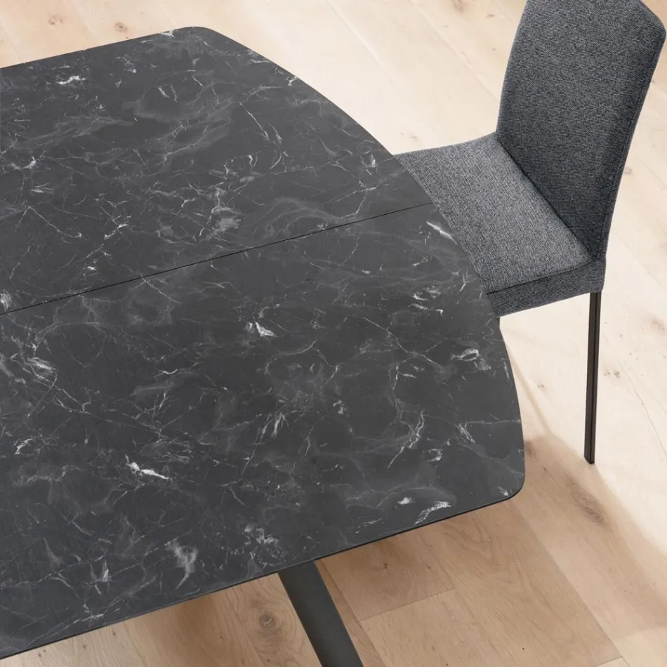 Ausziehbarer Fasstisch bis 170 cm aus geschichtetem HPL - Convivio Viadurini