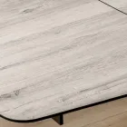 Ausziehbarer Fasstisch auf 240 oder 280 cm aus HPL und Metall - Geschenk Viadurini