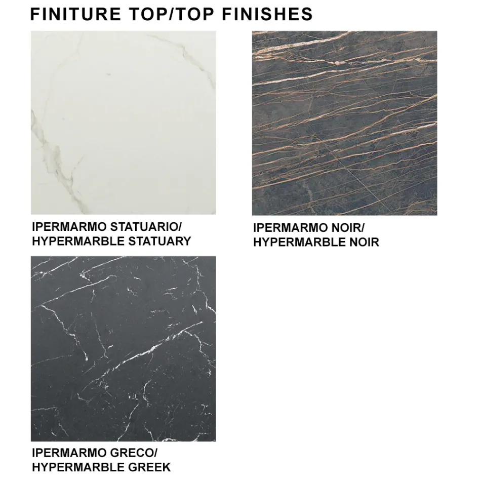 Moderner tonnenförmiger Tisch aus Keramik und Stahl, hergestellt in Italien – Ezzellino Viadurini