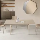 Ausziehtisch 160/240x90 cm aus Sinterstein mit Marmoroptik - Samus Viadurini