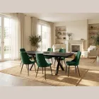 Ausziehtisch 160/240 x 90 cm aus Glaskeramik - Master Viadurini