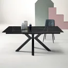 Ausziehbarer Tisch 180/240 x 100 cm aus Sinterstein mit Marmoroptik - Loggia Viadurini