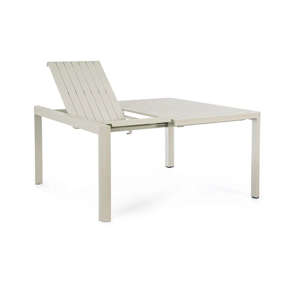 Ausziehbarer Tisch auf 149 cm aus pulverbeschichtetem Aluminium – Need Viadurini