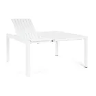 Ausziehbarer Tisch auf 149 cm aus pulverbeschichtetem Aluminium – Need Viadurini