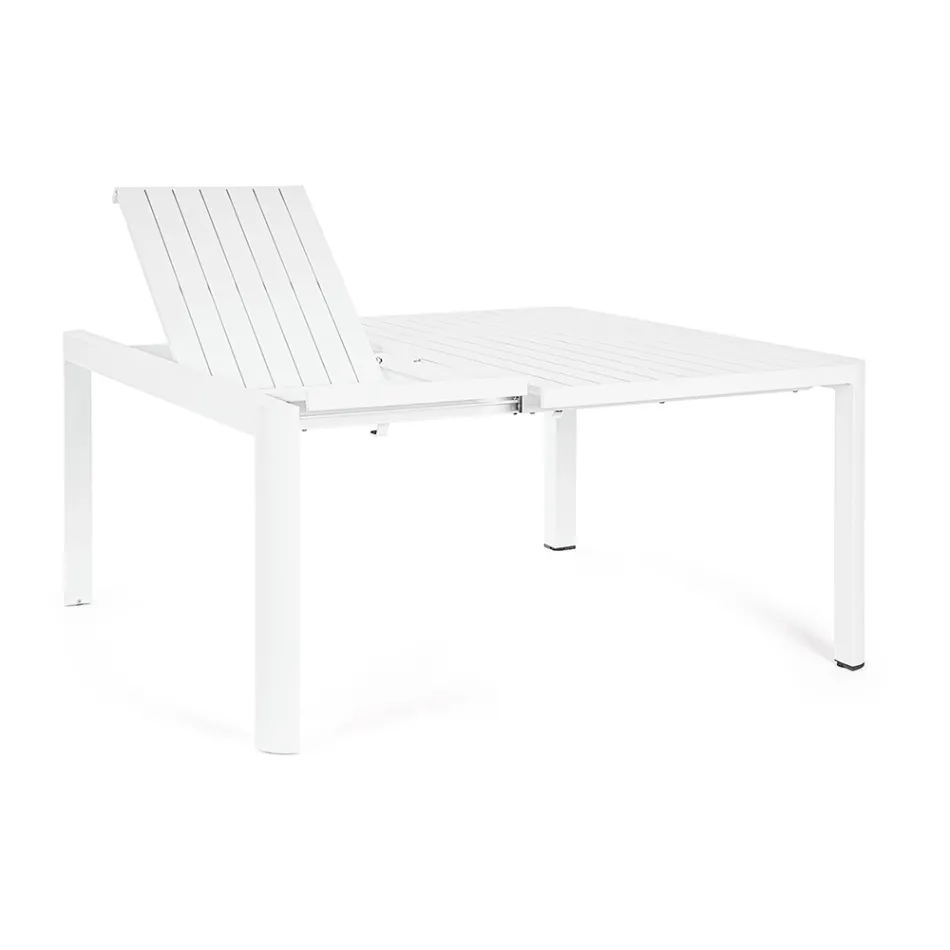 Ausziehbarer Tisch auf 149 cm aus pulverbeschichtetem Aluminium – Need Viadurini