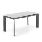 Ausziehbarer Tisch auf 170 cm aus Stahl und Keramik – Sphinx Viadurini