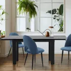 Ausziehbarer Tisch auf 180 cm in weißem Marmor-Finish – Brotola Viadurini