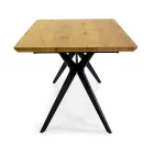 Ausziehbarer Tisch 180 cm in MDF-Holzoptik mit geprägter Maserung - Schaumstoff Viadurini