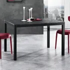 Ausziehbarer Tisch bis 180 cm aus anthrazitfarbenem Metall Made in Italy - Beatrise Viadurini