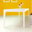 Ausziehbarer Tisch aus weiß lackiertem Holz bis 2,5 m mit gedrehten Beinen - Konzept Viadurini